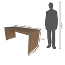 Ver imagem 3 de Escrivaninha Mesa Escritório 160CMX70CM 160cm Carvalho Mel Bege