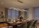 Ver imagem 2 de Pendente Moderno Dourado 1,20m LED Luz Quente 3200k Bivolt