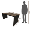 Ver imagem 3 de Escrivaninha Mesa Escritório 160CMX70CM 160cm Preto e Carvalho Mel Bege