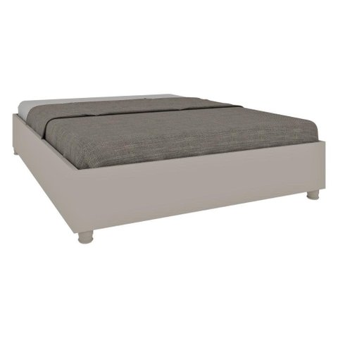 Cama Queen para Colchão 158x198cm Multimóveis CR35457 Off White