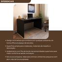 Ver mais imagens de Escrivaninha Mesa Escritório 160CMX70CM 160cm Preto