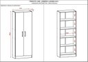 Ver imagem 3 de Armário Multiuso 2 Portas 4 Prateleiras Freijo e Oak