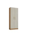 Ver imagem 6 de Armário Multiuso 2 Portas 4 Prateleiras Freijo e Oak