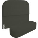 Ver imagem 1 de Cabeceira Cama Box King 195cm Lanna com Puff Recamier Doha W01 Linho Verde Musgo - Lyam Decor