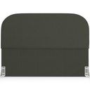 Ver imagem 3 de Cabeceira Cama Box King 195cm Lanna com Puff Recamier Doha W01 Linho Verde Musgo - Lyam Decor