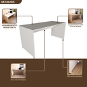 Ver imagem 7 de Escrivaninha Mesa Escritório 180CMX70CM 180cm Branca