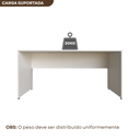 Ver imagem 4 de Escrivaninha Mesa Escritório 180cmx70cm 180cm Branca