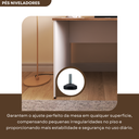 Ver mais imagens de Escrivaninha Mesa Escritório 180cmx70cm 180cm Branca E Carvalho Mel