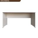 Ver imagem 5 de Escrivaninha Mesa Escritório 180CMX70CM 180cm Branca e Carvalho Mel Bege