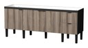 Ver imagem 1 de Gabinete Cozinha 1,94m Mdp Elegance com 9 Pés Sofisticado:preto/tamarindo
