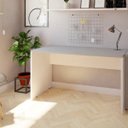 Ver imagem 2 de Escrivaninha Mesa Escritório 180CMX70CM 180cm Branca e Cinza Cristal