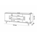 Ver imagem 2 de Aparador Buffet para Sala de Jantar com Led 5 Portas 1 Gaveta Lizzano B01 Off White Cinamomo - Lyam