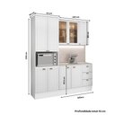 Ver mais imagens de Cozinha Milla Linen 9 Portas 3 Gavetas MDF 190cm Branco Móveis Carraro