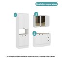 Ver imagem 6 de Cozinha Milla Linen 9 Portas 3 Gavetas MDF 190cm Branco Móveis Carraro