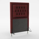 Ver imagem 2 de Kit Cabeceira Estofada Decorativa Antares e Calçadeira Sagitarius 90 Para Cama de Solteiro Sued Bord