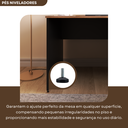 Ver mais imagens de Escrivaninha Mesa Escritório 180cmx70cm 180cm Preto E Carvalho Mel