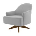 Ver imagem 7 de Poltrona Giratória 73cm Epic Veludo Cinza Claro - Sallar Home