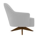 Ver imagem 6 de Poltrona Giratória 73cm Epic Veludo Cinza Claro - Sallar Home