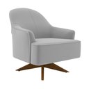 Ver imagem 1 de Poltrona Giratória 73cm Epic Veludo Cinza Claro - Sallar Home