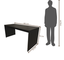 Ver imagem 3 de Escrivaninha Mesa Escritório 180CMX70CM 180cm Preto