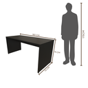 Ver imagem 3 de Escrivaninha Mesa Escritório 180cmx70cm 180cm Preto