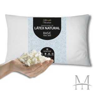 Travesseiro Látex Basic Perfil Baixo 45x65cm - Flocos de Látex - Ideal para Dormir - Madrigal