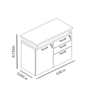 Ver imagem 3 de Mesa p/ Escritório Versátil 1,20m c/ Armário - Marsala/Preto