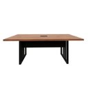 Ver imagem 2 de Mesa de Reunião Industrial 2,00m sem Gavetas 200cm Nogal com Preto F5 Office