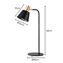 Ver imagem 3 de Luminária de Mesa Petti 52xø18cm Metal Preto e Dourado - Nordecor 2482