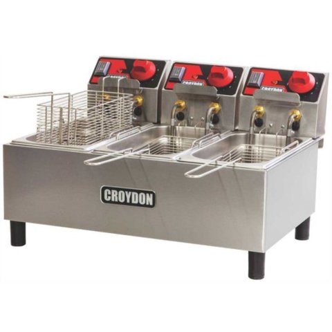 Fritadeira Elétrica 9 Litros 3 Cestos FC3A Croydon Inox 220V