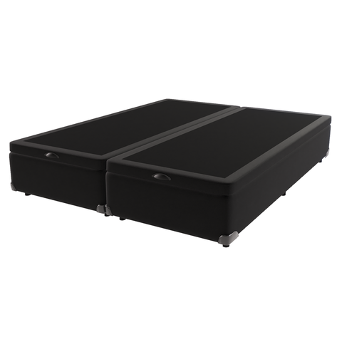 Base Box Baú Queen Preto de Madeira 158cm KazaMix