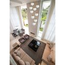 Ver imagem 6 de Pendente Moderno Dourado 50cm Pé Direito Alto Sala Escada Arevo Iluminação 82dr9 Jabuticaba Vidro Tr