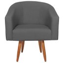 Ver imagem 4 de Kit 02 Poltronas Luiza Pés Palito Factor Preto e Linho - Doce Sonho Móveis KIT 2 POLTRONA POLTRONAS
