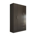 Ver imagem 1 de Guarda-roupa Solteiro Vittorio 4 Portas 2 Gavetas Preto - Panorama Móveis