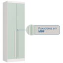 Ver imagem 6 de Guarda-Roupa Modulado 2 Portas com Prateleiras e Cabideiro Infinity Verde/Branco/Pistache