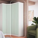 Ver imagem 7 de Guarda-Roupa Modulado 2 Portas com Prateleiras e Cabideiro Infinity Verde/Branco/Pistache