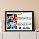 Ver imagem 1 de Quadro Personalizado com Foto e Música Vovô em Moldura Caixa TACOLADO PAPEL DE PAREDE Moldura Caixa 