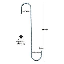 Gancho S Grande para Pendurar Plantas 50cm - 3peças - 2