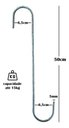Ver imagem 2 de Gancho S Grande para Pendurar Plantas 50cm - 3peças