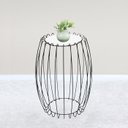 Ver imagem 6 de Mesa Apoio Lateral 43 Cm Tampo Vidro Branco Base Metal Preto Nacc