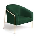 Ver imagem 2 de Poltrona Sala Industrial Alta Champanhe Stella Bouclê Verde D03 - D’Rossi