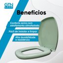 Ver imagem 4 de Assento Sanitário Almofadado Thema Durin Verde Água
