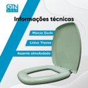 Ver imagem 2 de Assento Sanitário Almofadado Thema Durin Verde Água