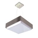 Ver imagem 1 de Lustre para Sala de Jantar Vivare Md-4403 Cúpula em Tecido 45x45cm Cor Cinza-escuro Bivolt