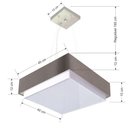 Ver imagem 2 de Lustre para Sala de Jantar Vivare Md-4403 Cúpula em Tecido 45x45cm Cor Cinza-escuro Bivolt