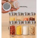 Ver imagem 4 de Porta Tempero Condimento Giratório Redondo 20 Peças Inox