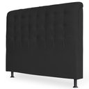 Ver imagem 1 de Cabeceira Estofada Cama Box Casal King Louise 195cm Suede Preto - Desk Design