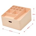 Ver imagem 2 de Gaveteiro de Mesa Organizador Multiuso com Divisórias Rosa