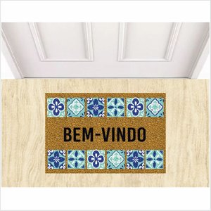 TAPETE DE ENTRADA BEM VINDO, MEDIDA PORTA.