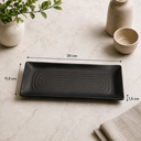 Ver imagem 3 de Travessa Melamina Sushi/Sashimi Retangular 26,2x11,3x1,8cm Preto - Mezza